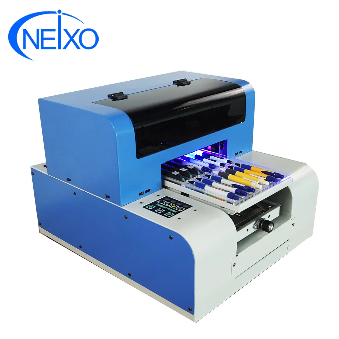Height adjustable Pen and pencil printing machine A4 size uv flatbed printer