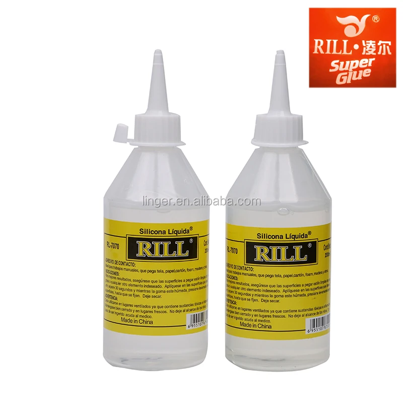 200ml Clear stationery silicona liquid high performance multi purpose silicone  glue