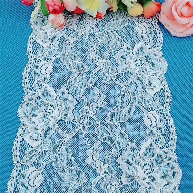 Nylon spandex lace trims stretch elastic lace
