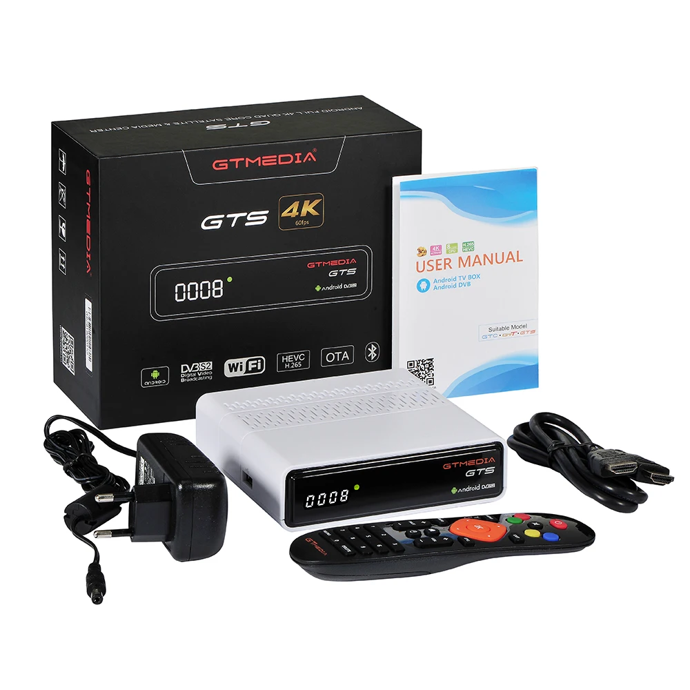 GTS GT media DVB-S2 Android 6.0 TV CAIXA Receptor + DVB-S/S2 android 6.0 gb RAM CAIXA de TV 2 8 gb ROM BT4.0 GTMEDIA G