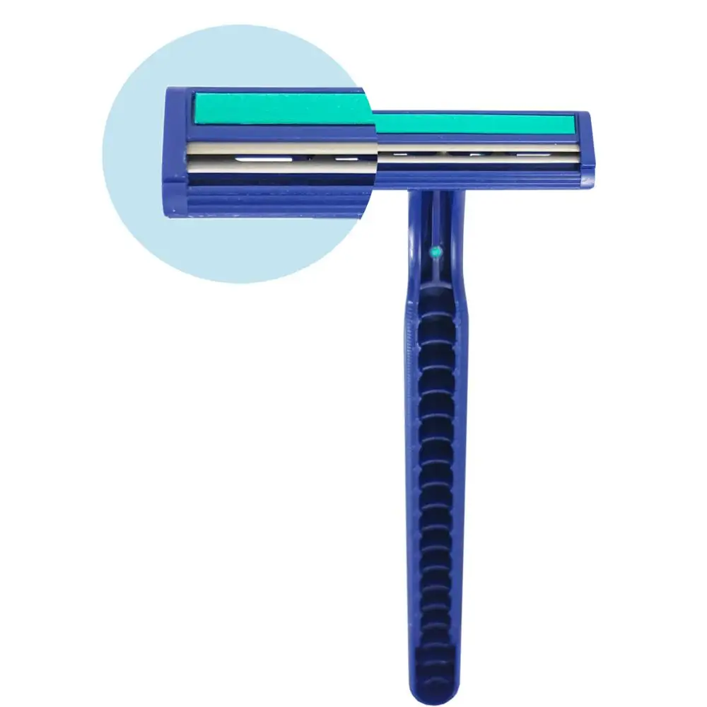 HW-B229GL Hot sale twin blade razor imported blade disposable 2 blade razors for man wet shaving