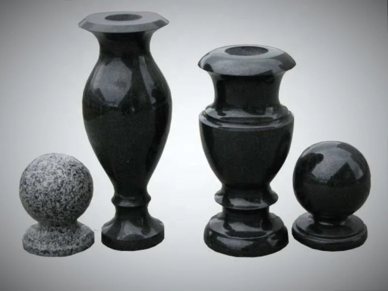 
buy wholesale flamed polished cheap natural red grey black labradorite granite stone vases 