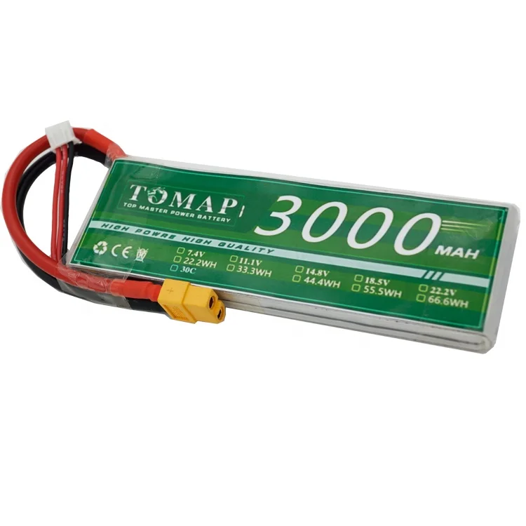 
High Power 30C Rechargeable Lipo Lithium Batteries Pack Toys Drone 3000Mah Battery 2S Xt30 7.4V For Airplanes Model 