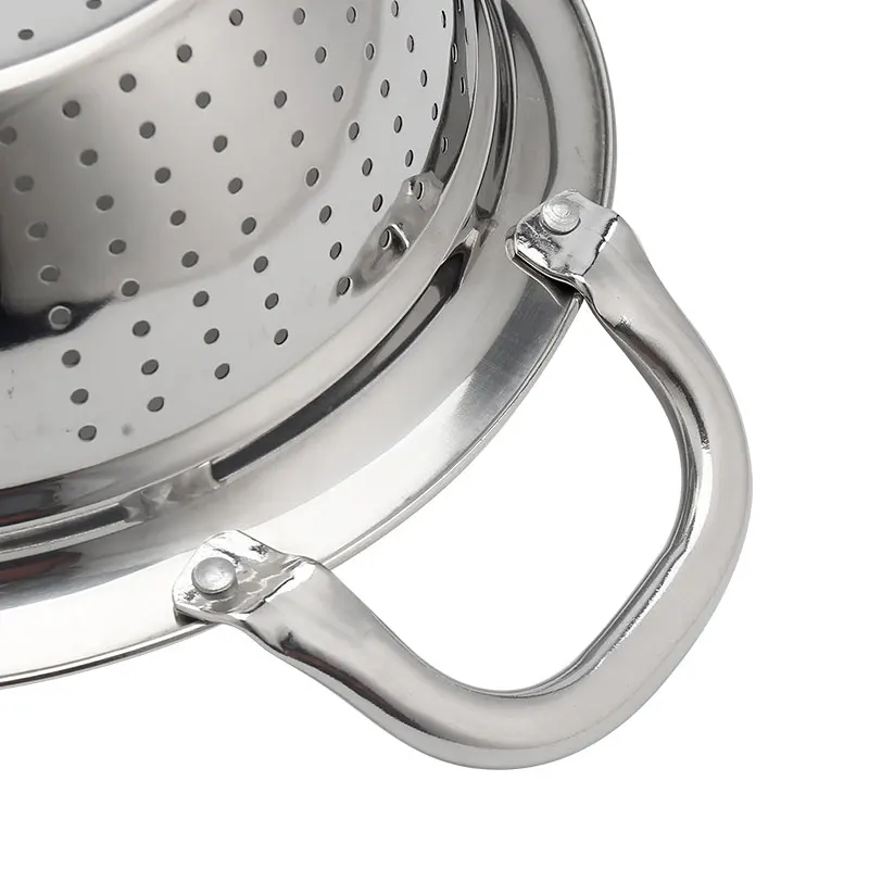 
Metal Colander Basket Fruit Vegetable Pasta Drain Strainer Stainless Steel Colander With Handles 