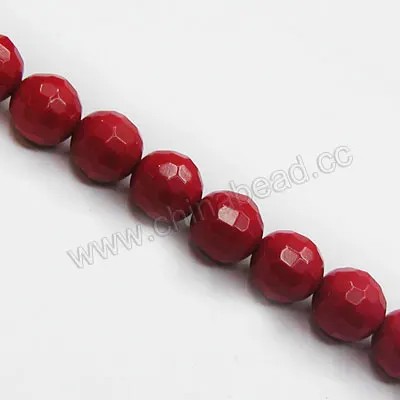 Gemstone Bead Imit. Red Sponge Coral Beads
