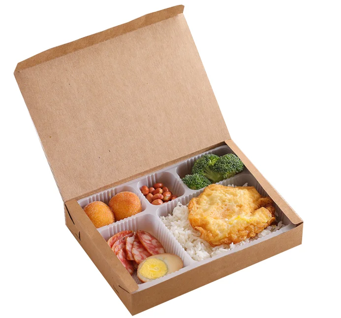 Одноразовая коробка для еды Оловянная фольгированная bibimbap выноса с индивидуальным