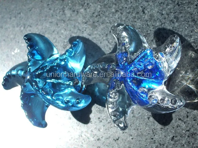 Wholesale starfish design crystal cabinet knob,furniture knob,drawer knobs