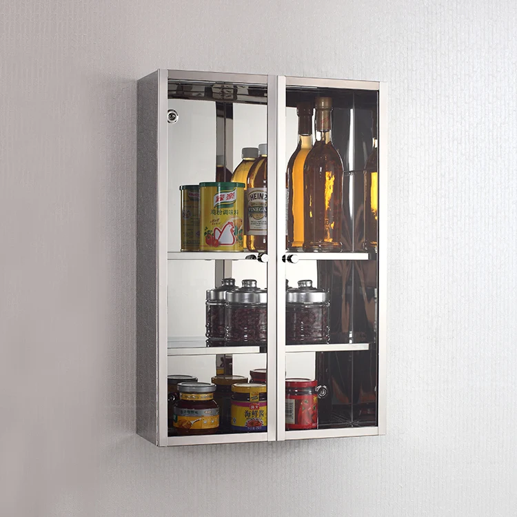 High Quality Waterproof Storage Bath Room Wall Hanging Vanity Mirror Cabinet Stainless Steel Bathroom Cabinet