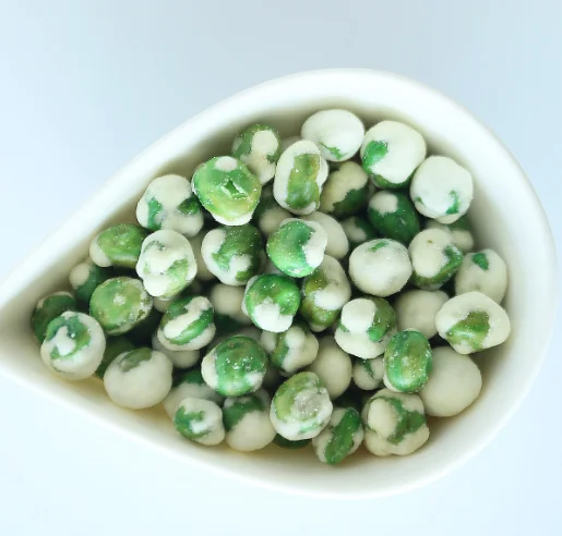 Wholesale price snacks wasabi peas halal white wasabi green peas