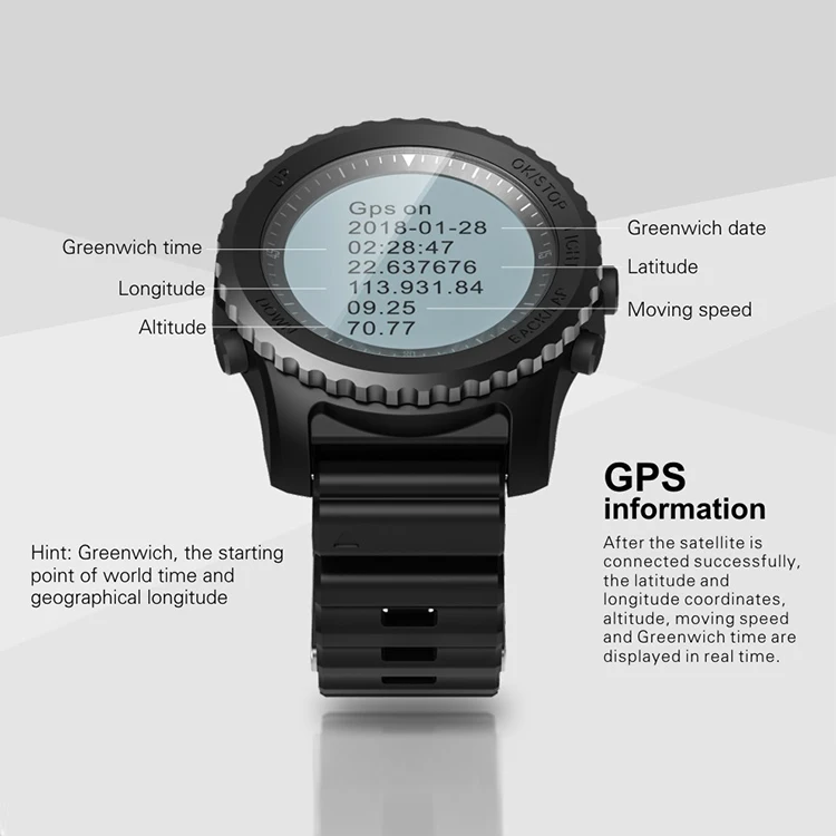 
IP68 Waterproof 500mah New Product Swimming Sport Watch Fitness Tracker 