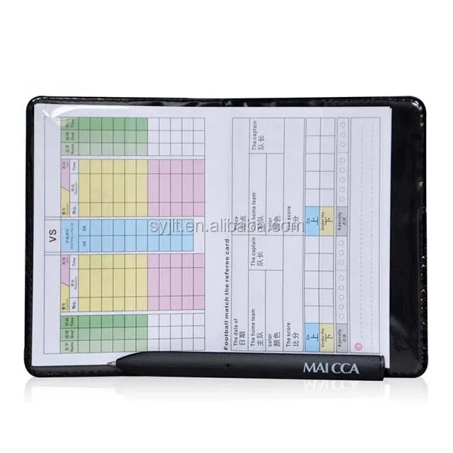 High Performance Warning Football Soccer Referee Wallet Notebook Red Yellow Card