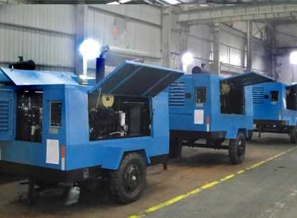 185 cfm portable diesel engine air compressor