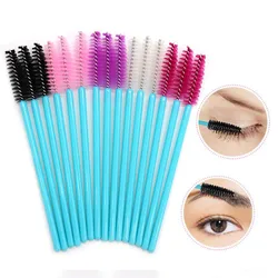Hottest Sky Blue Handle Disposable Mascara Applicator Eyelash Brush
