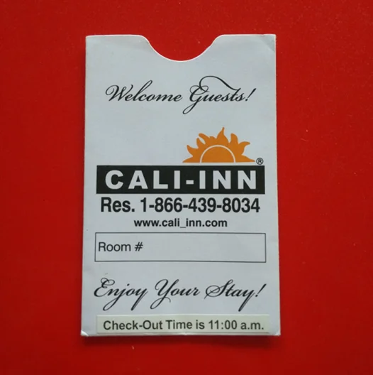 custom cheap hotel key card holder envelopes with custom logo printing