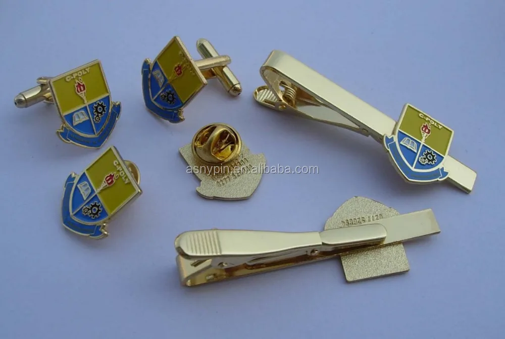 
personalized embossed logo Ghana design badge/cufflinks/tie clip 