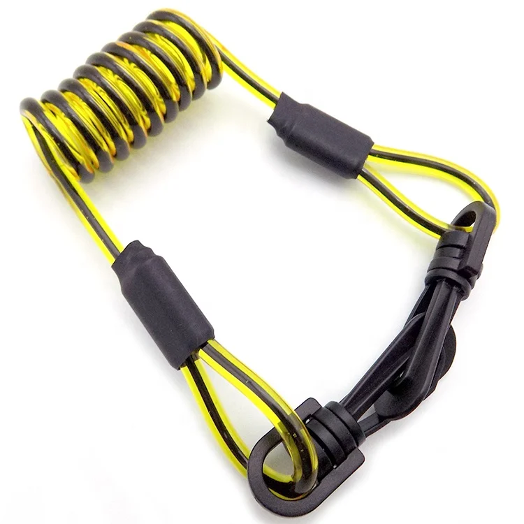 Guofeng coil lanyard with double plastic double snap hooks for safety