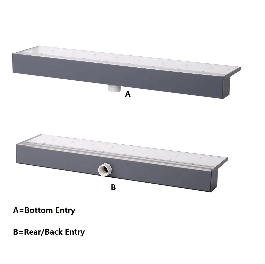 acrylic color changing pool fountain waterfall decoration outdoor water blade curtain swimming pool water spillway