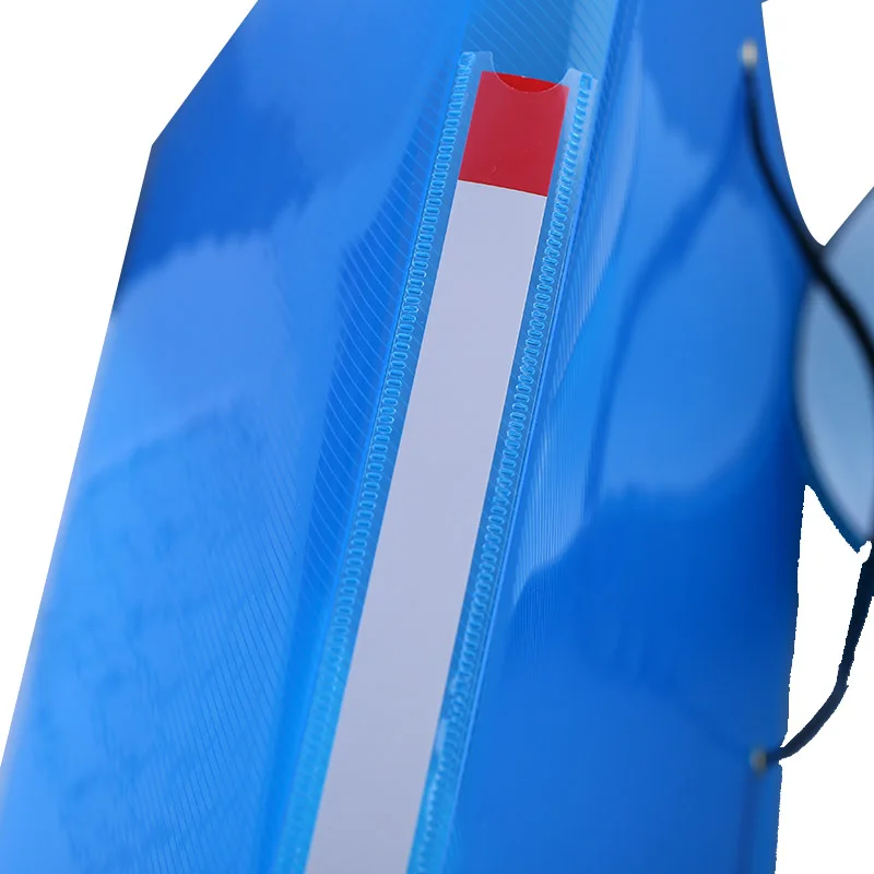 Colorful expanding transparent elastic cord punch hole file folder