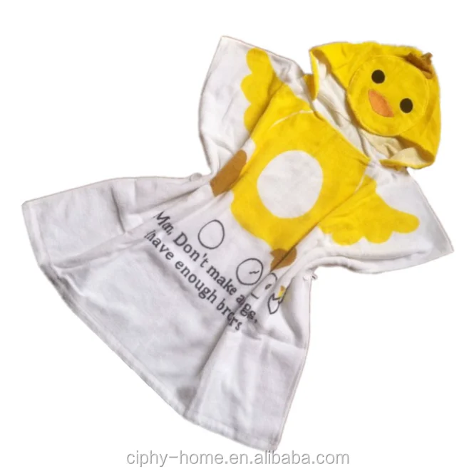 100% cotton velour terry reactive print environmental Azo free children kids hooded poncho bath robe blanket with animal hat