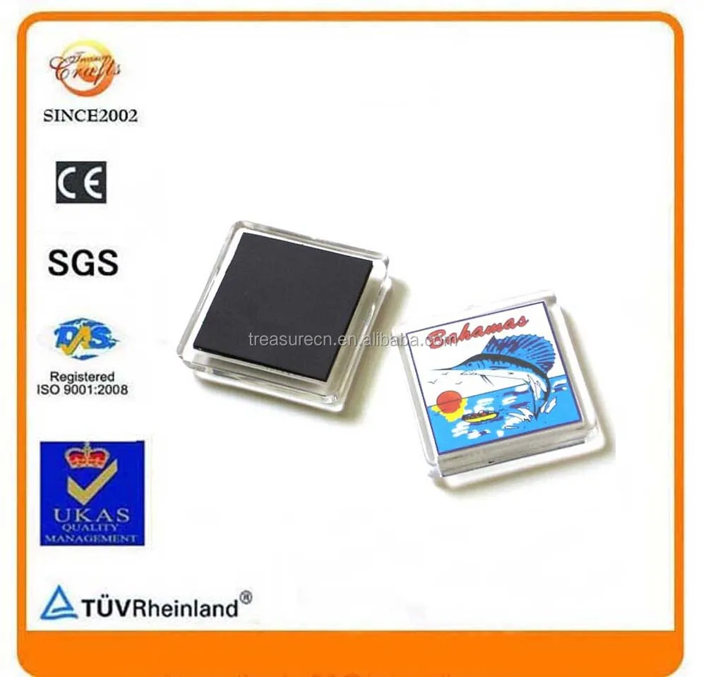 Rectangle plastic picture insert acrylic decorative photo frame fridge magnet