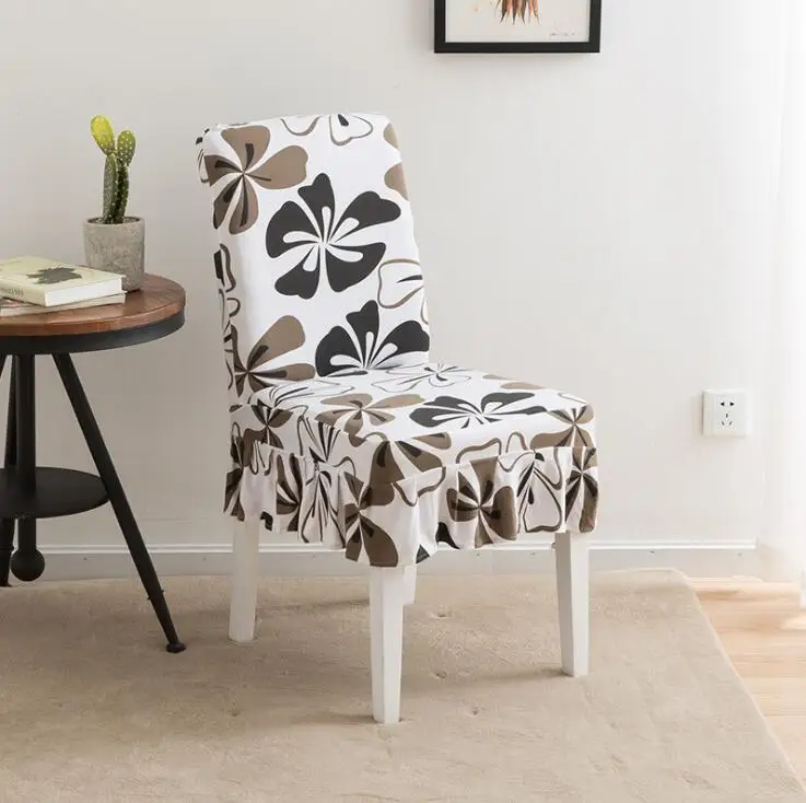 Flower Printing Removable Chair Cover Stretch Elastic Slipcovers For Weddings Banquet Folding Hotel Chair