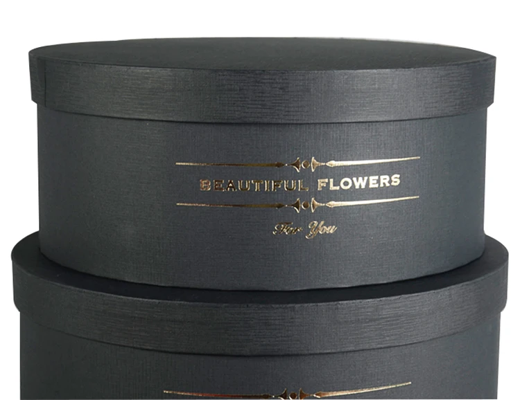 Black Cylinder Flower Box Wholesale Large Cardboard Round Cylinder Flower Paper Box For Flower