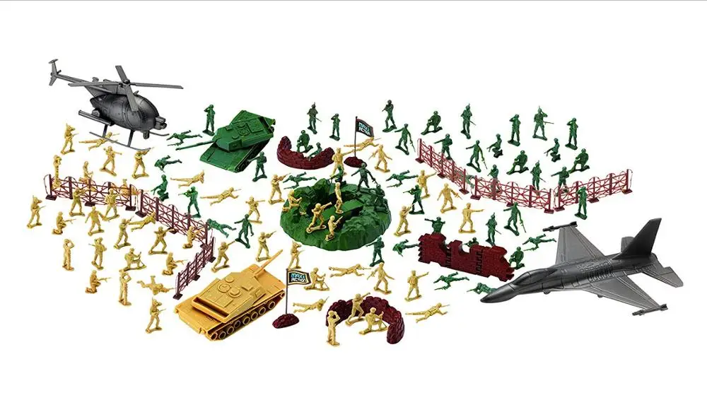 Army Men Toys Cheap Hot Sale Custom Military Plastic for Kids PVC OEM Weapon Novelty Military Toys for Children Color Window Box