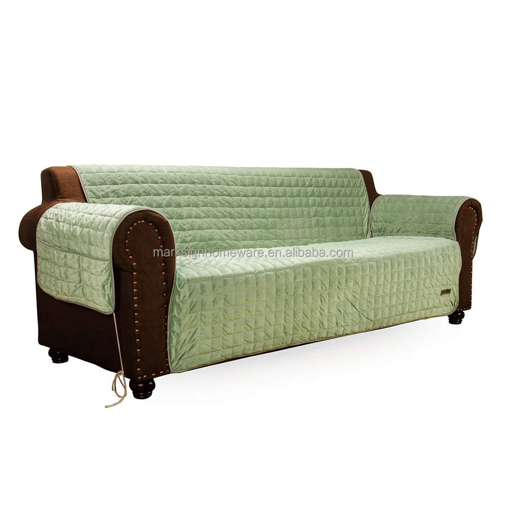 
100% Waterproof Quilted Pet Sofa Cover with Nonslip Backing 