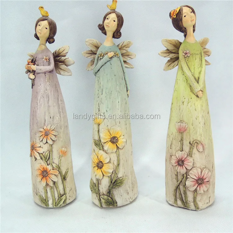 Весенняя Статуэтка Феи девушки с крыльями листьев, 10,75 дюйма