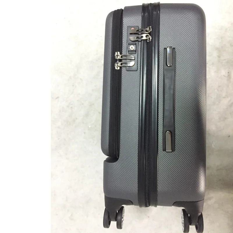 Cabin travel trolley suitcase waterproof front opening pocket abspc luggage
