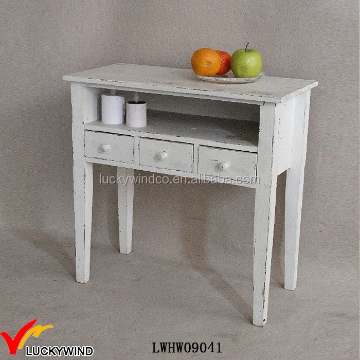 Luckywind Vintage Farmhouse Solid Wood Vintage Long Console Table  Furniture