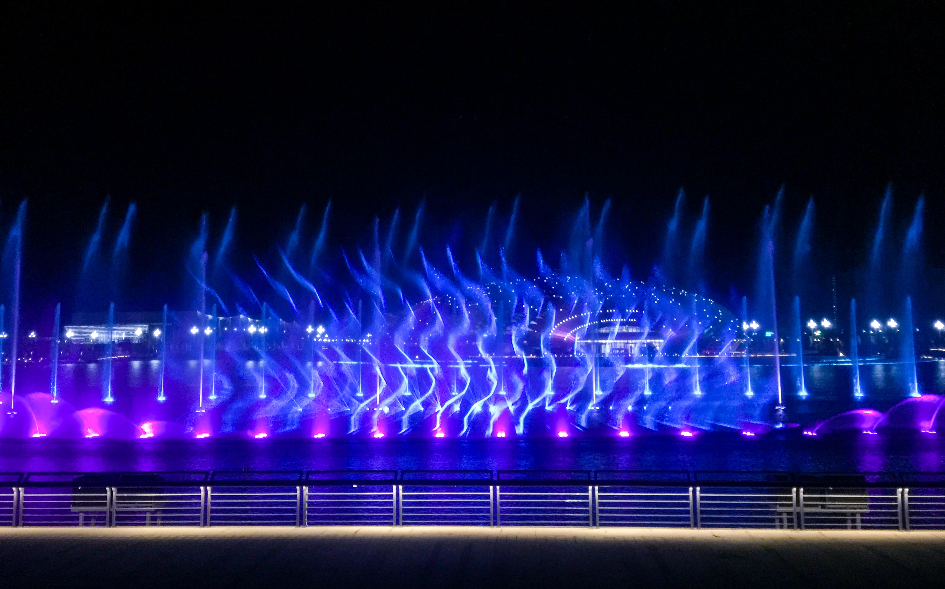 Laser Show with LED light and Big Music fountain show