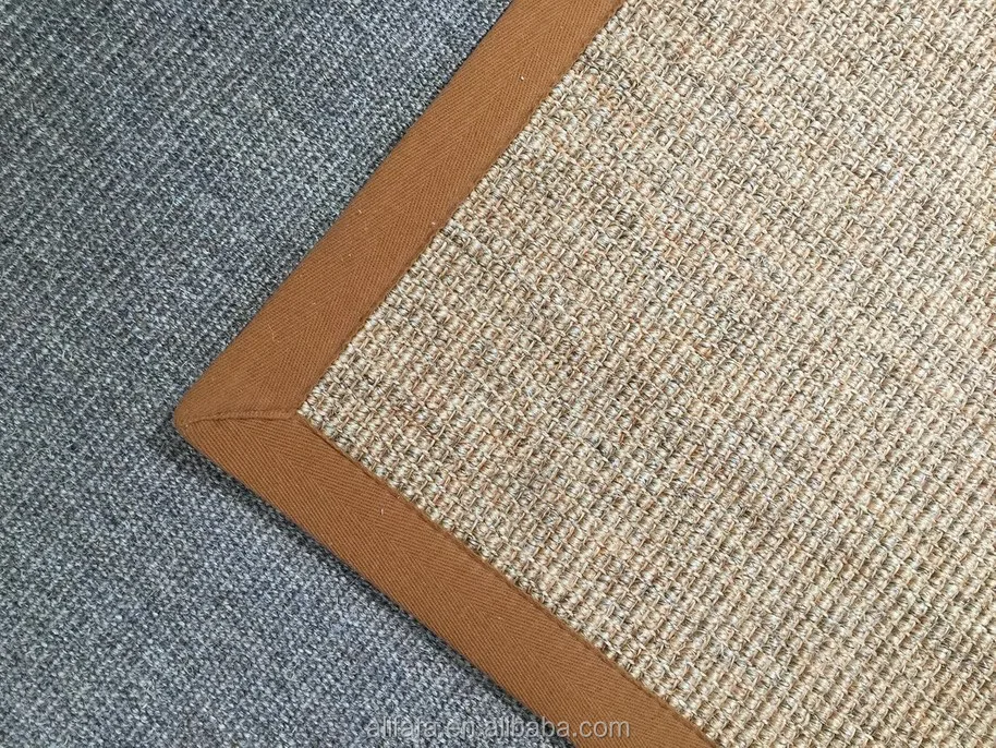 machine made Small boucle sisal  carpet, natural material bedroom carpet rug