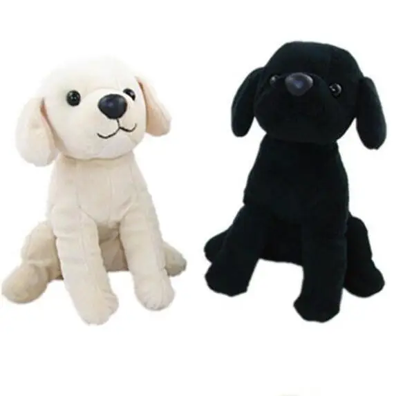 Promotional gifts plush white and black dog stuffed toy