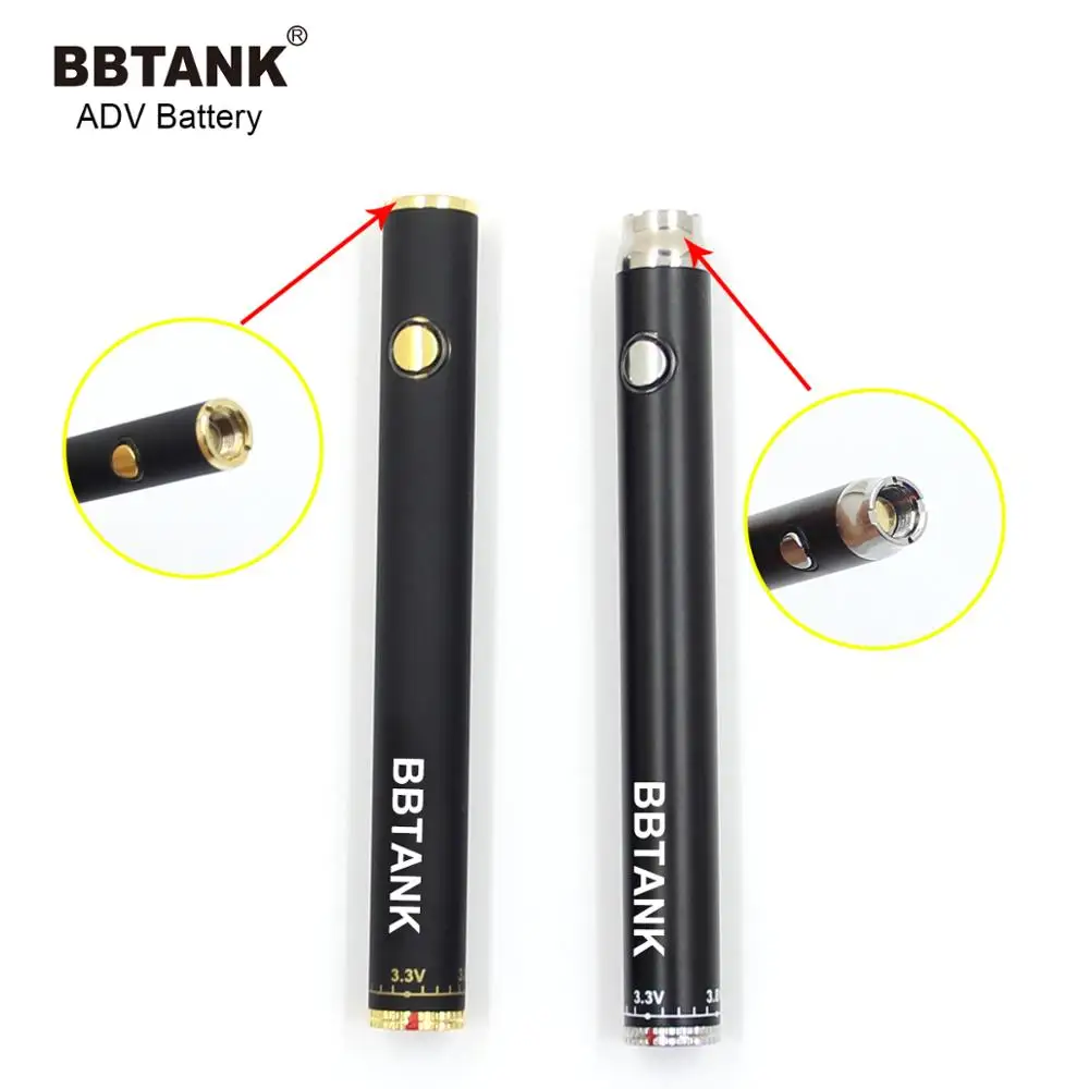 
Super Slim 510 cartridge battery voltages BBTANK Manufacture wholesale price with custom packaging box vapor batteries 