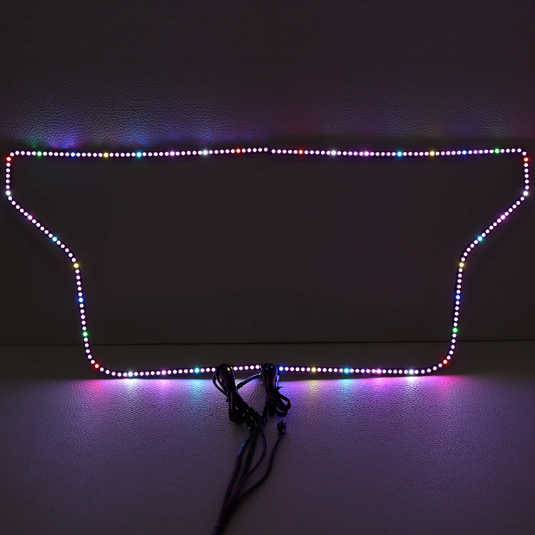 New 345mm led headlight lamp sequential RGB flowing halos kits angel eyes for Ford F150