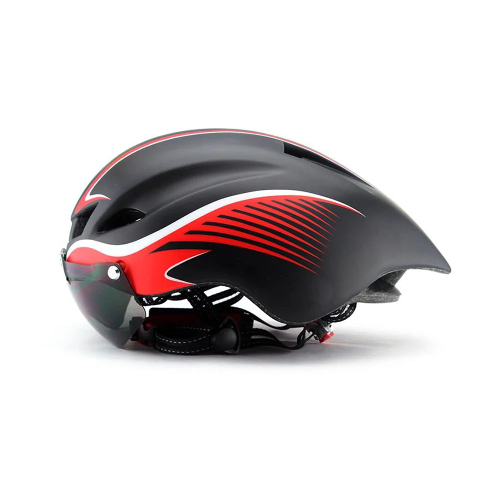 New Inmold time trial TT road downhill Bicycle Helmet with glasses CPSC