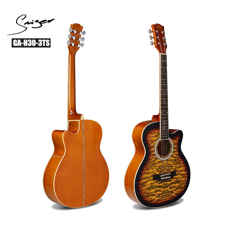 colorful water transfer high-gloss student acoustic guitar