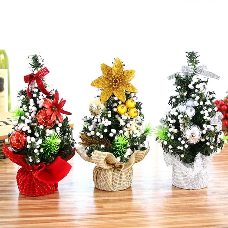 
20cm Tabletop Stand Christmas Tree Decoration Artificial Mini Christmas Tree 