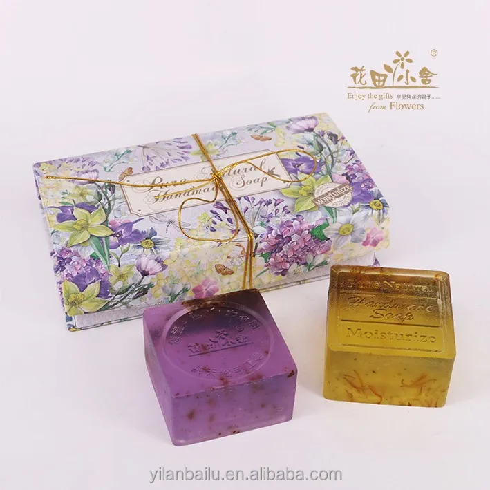 
Nice transparent soap whitening soap with dry flowers 