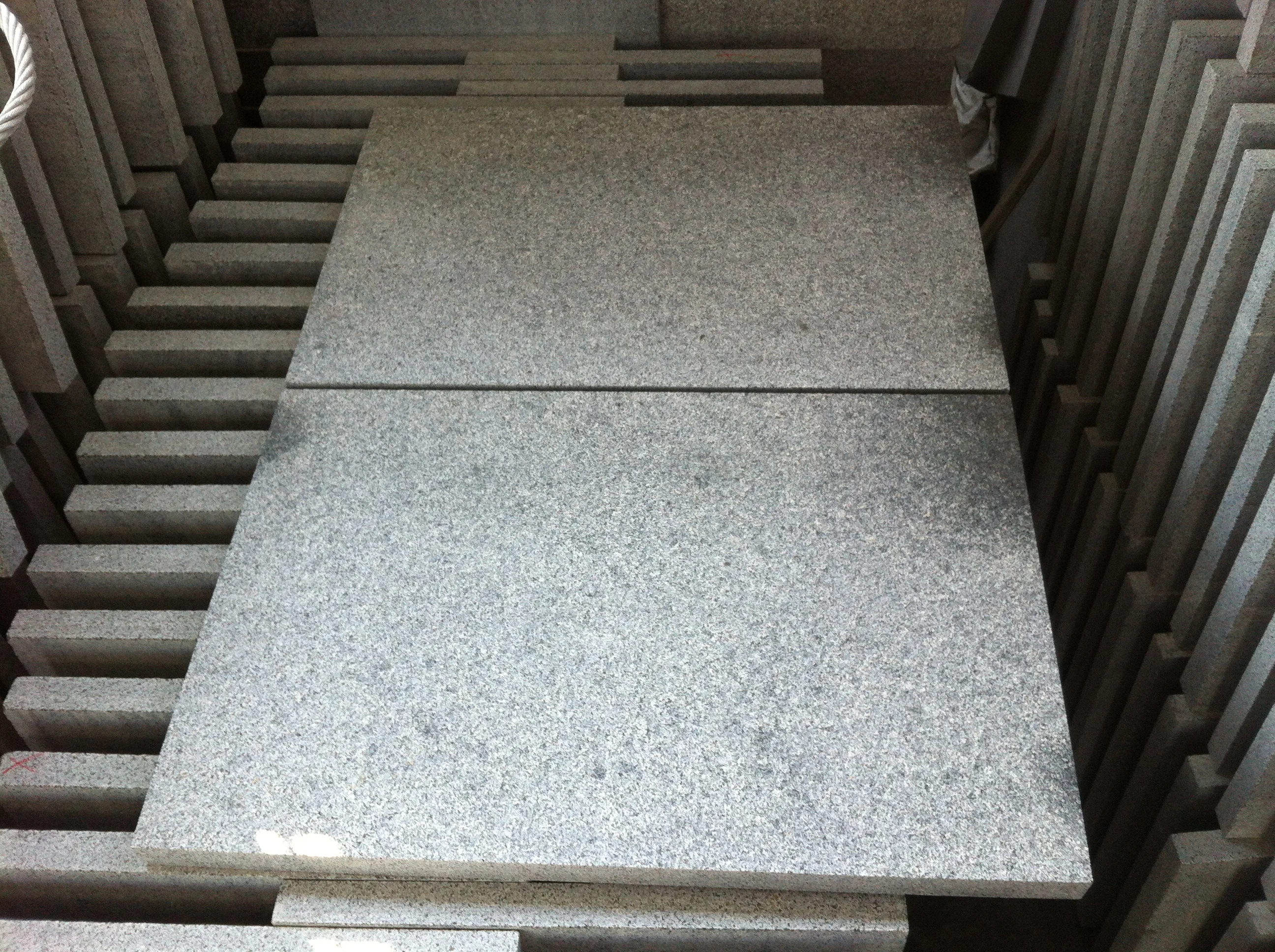 600 x 600 mm dark grey granite g654 flamed granite paver floor tiles paving stone