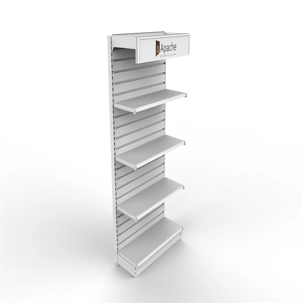 Customized logo pegboard tools display stand with led lighting header for hardware store