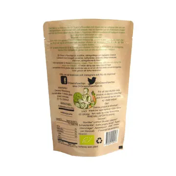 Window Doy Pack Custom Size Laminated Stand Up Zip lock Pouch Kraft Paper Bag with Airtight Zipper