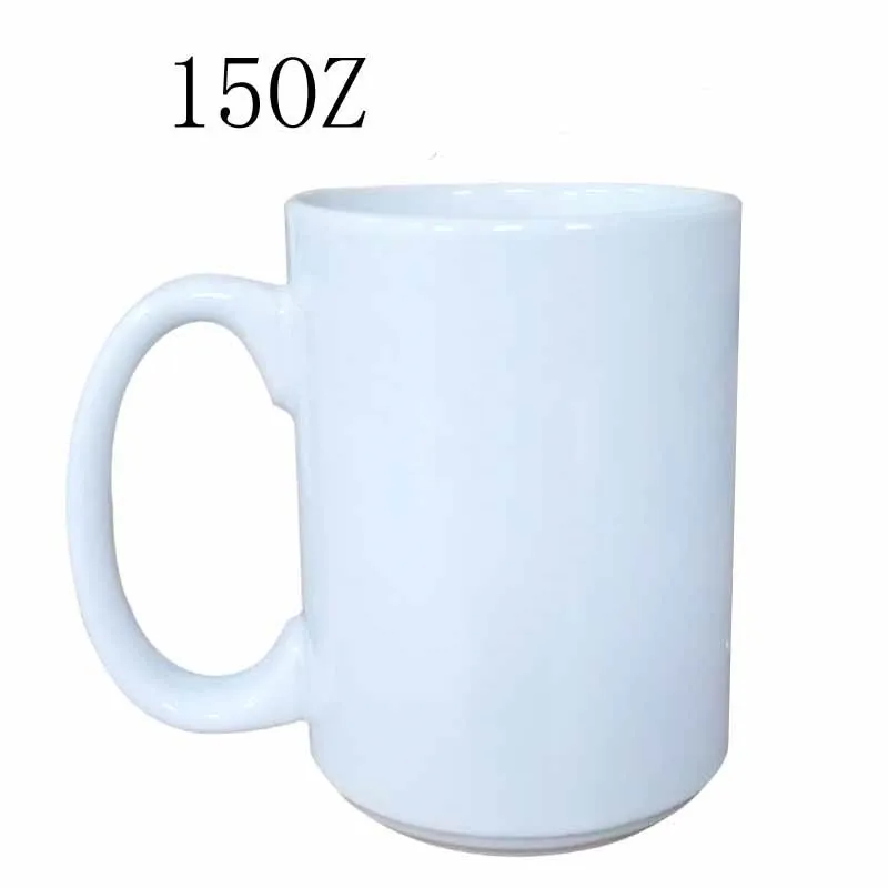 Оптовая продажа, пустая керамическая кружка P190 для сублимационной печати, класс AA, 15 унций