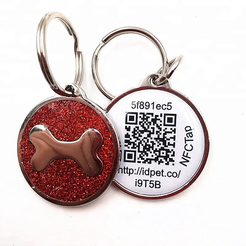China manufacturer engraved nfc dog tag with unique id qr code in low price