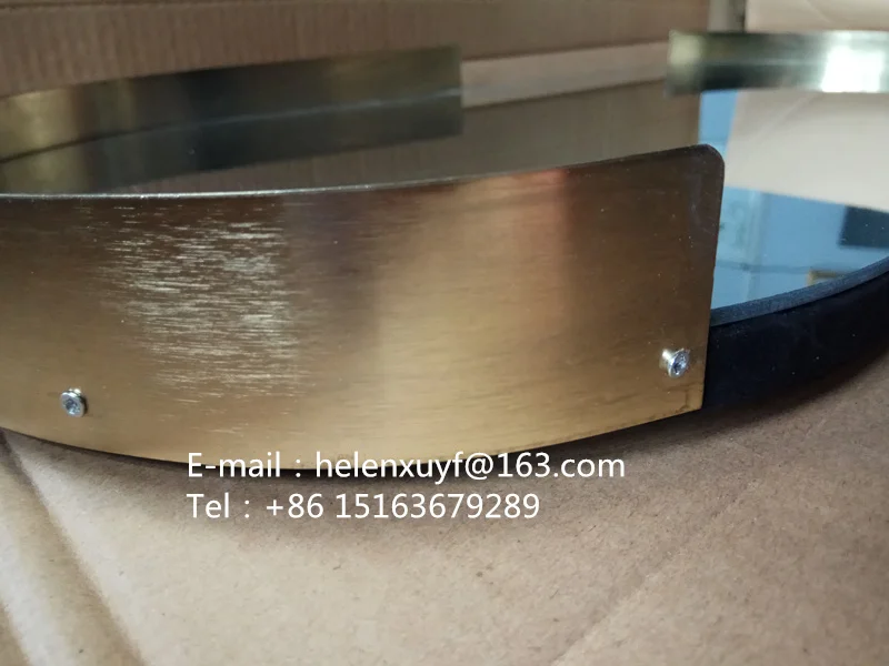 Living room 60x28cm Modern Brass edge metal frame oval mirror wall mirror