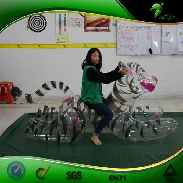 
Customized Transparent Color Inflatable Tiger Sexy Hongyi SPH Animal Tiger Toy 