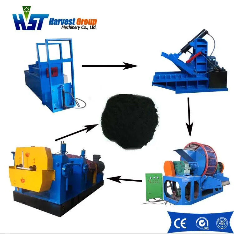 tire making machine complete plant scrap tyre crusher with high quality