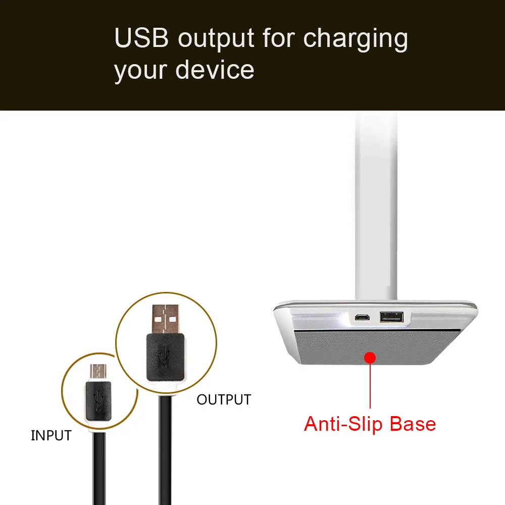 Modern design led table lamp wireless charger usb desk lamp reading lamp for teens