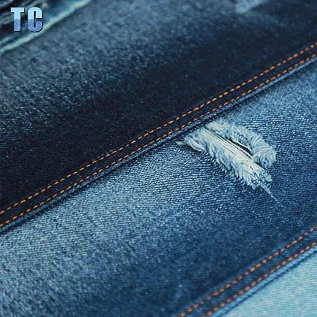 100% pct cotton 10-12 oz organic indigo Chambrary textile denim fabric to bangladesh